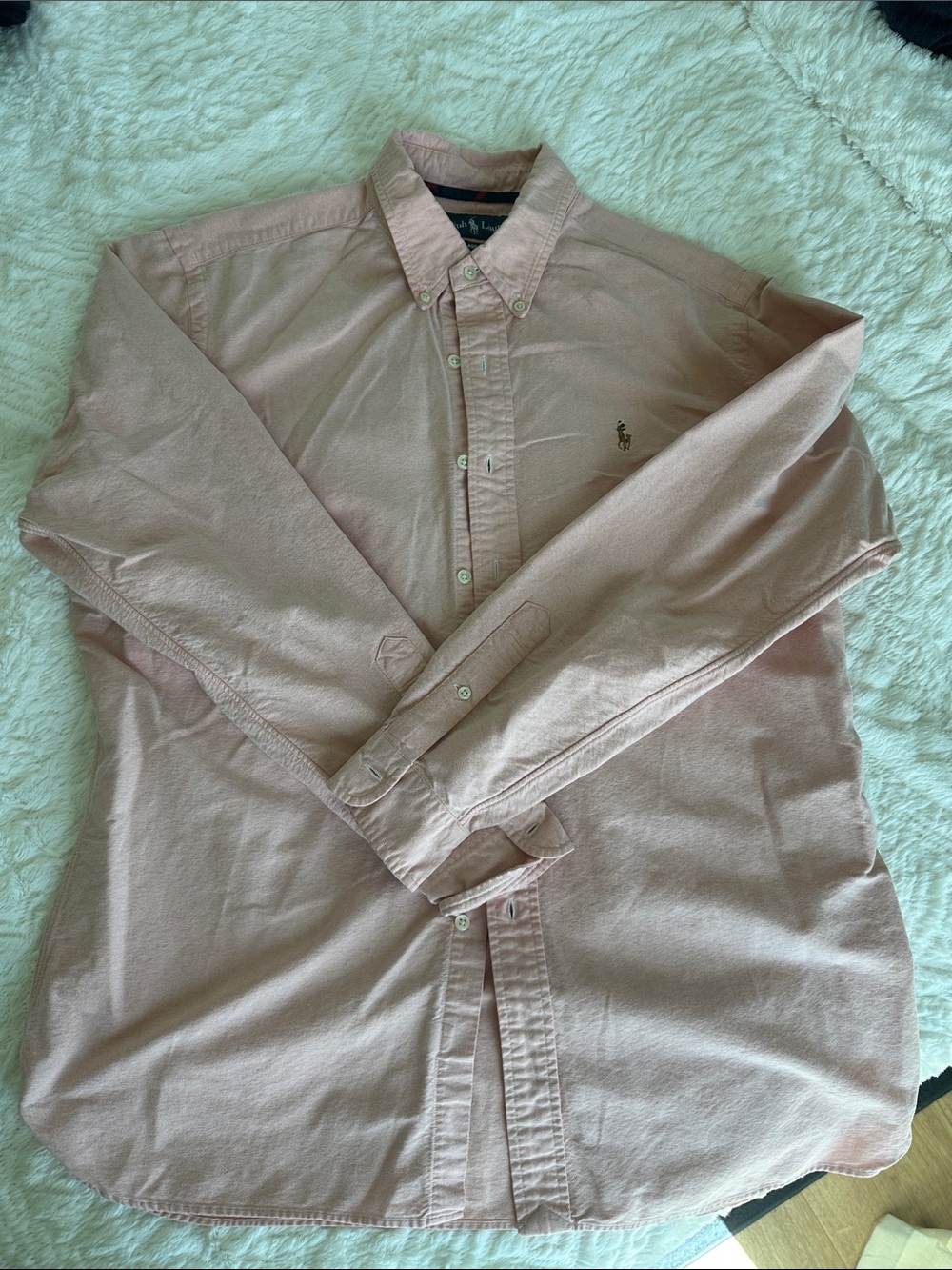 Polo by Ralph Lauren Men's Pale Pink Button-Down Oxford Shirt